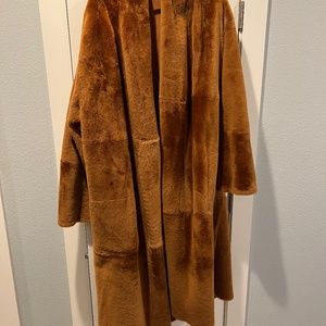 Lafayette 148 New York- Julien Reversible Coat Merino Shearling